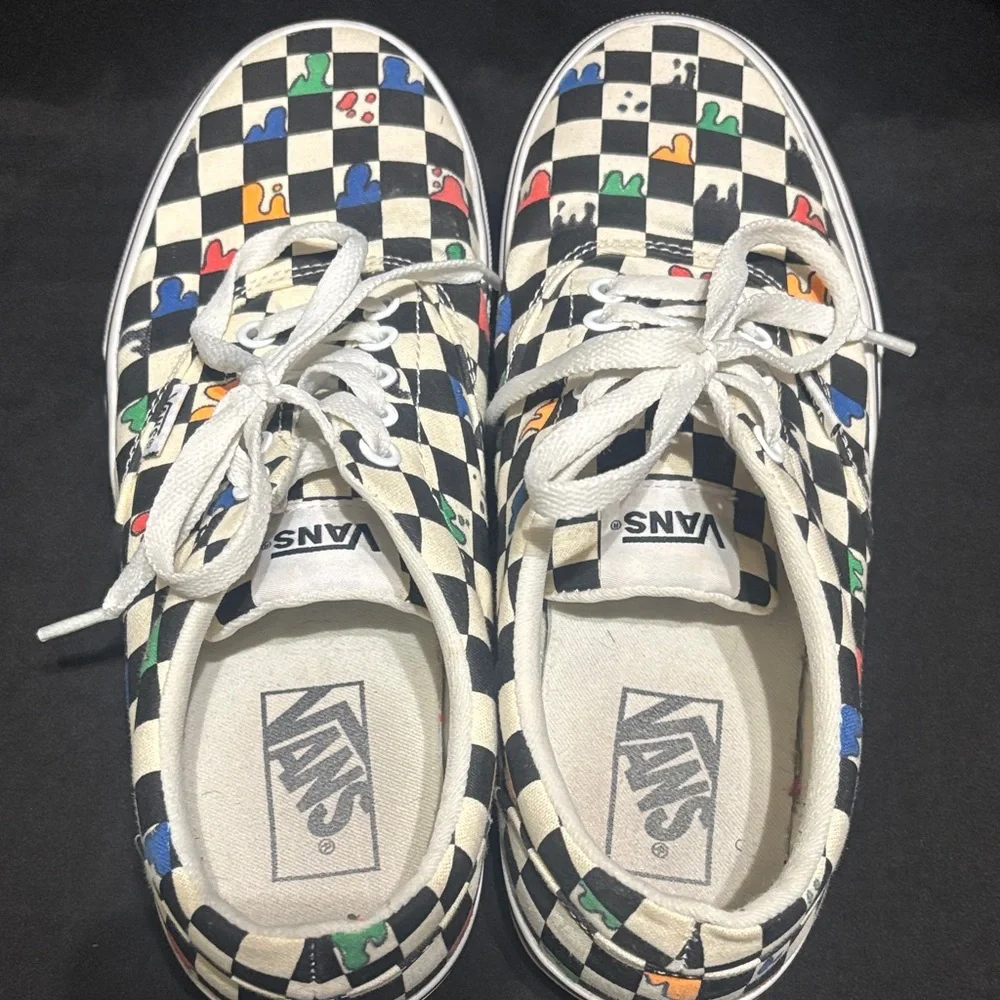 Vans Checkered Sneakers with Multicolor Accents Women’s size 7.5 - Picture 4 of 8